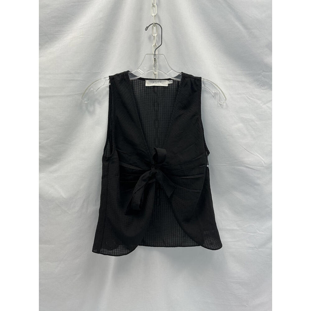 ASTR Semi Sheer Tank With Middle Tie